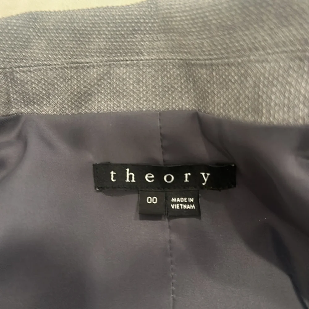 Theory 2 Piece Suit- Wool Grey Blazer and Trousers - Picture 7 of 13